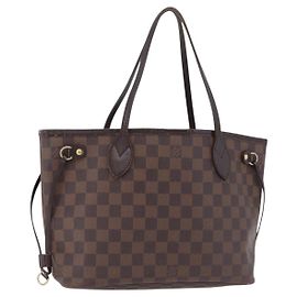 LOUIS VUITTON Damier Ebene Neverfull PM Tote Bag N51109 LV Auth 206118