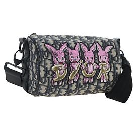 Borsa a tracolla Christian Dior Trotter Canvas Navy Auth 204908SAM