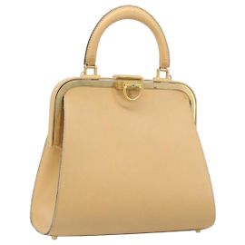 Borsa Christian Dior in pelle beige e oro autentica ep15958
