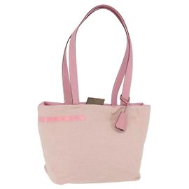 PRADA Sports Tote Bag Canvas Pink Auth 201301 Tragetasche