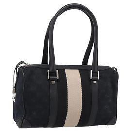 Borsa a mano GUCCI GG Canvas Nero Argento 000 0851 3754 Auth ep16134