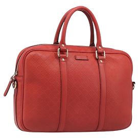 Borsa da lavoro GUCCI Diamante PVC Leather Rossa Tono Oro 344357 Auth bs37080