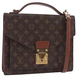 Borsa a mano LOUIS VUITTON Monogram Monceau28 M51185 LV Auth ep15982
