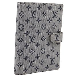 LOUIS VUITTON Monogram Mini Agenda PM Day Planner Cover Blue R20910 Auth gh2363