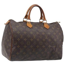LOUIS VUITTON Monogram Speedy 35 Hand Bag M41524 LV Auth 201198