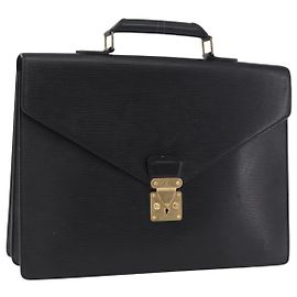 LOUIS VUITTON Epi Serviette Conseiller Business Bag Black M54422 LV Auth 201359