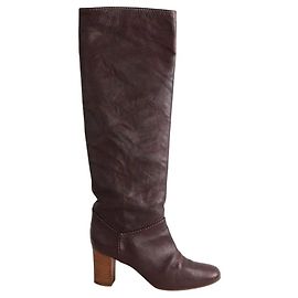 Chloé Brown Leather Boots Size 38