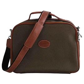 Bolso vanity Longchamp de cuero caqui