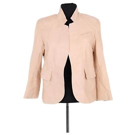 Chaqueta de cuero beige Zadig & Voltaire