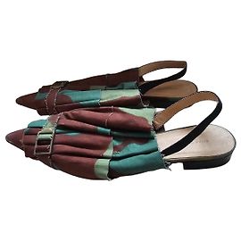 Erika Cavallini Slingback Flats Camouflage