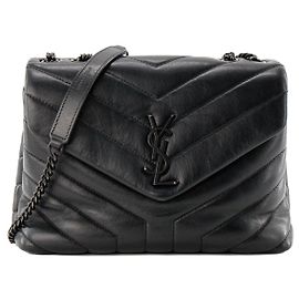 Autre Marque SAINT LAURENT - Borsa a tracolla Loulou Small Saint Laurent in pelle liscia nera