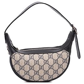 Bolso de hombro Gucci Mini GG Supreme Web Ophidia Beige