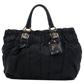 Tote Bag Prada Tessuto Gaufre Nero