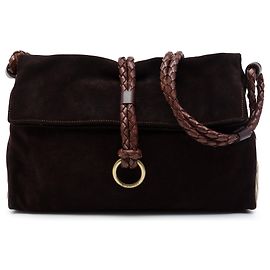 Borsa a tracolla Burberry in camoscio marrone