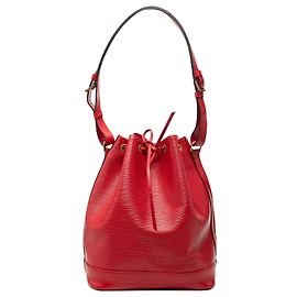 Borsa a secchiello Louis Vuitton Epi Noe GM rossa