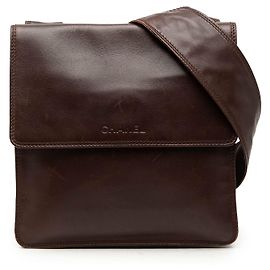 Bolso crossbody Chanel de piel de cordero marrón