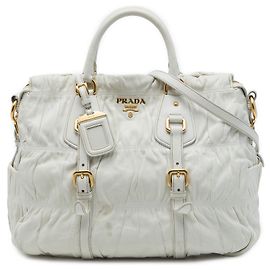 Borsa Satchel Prada Nappa Gaufre Bianca