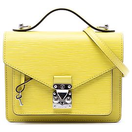 Bolso Satchel Louis Vuitton Epi Monceau BB Amarillo