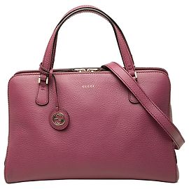 Borsa Lady Satchel Gucci in pelle di vitello Dollar rosa