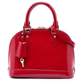 Louis Vuitton Monogram Vernis Alma BB Satchel Rot