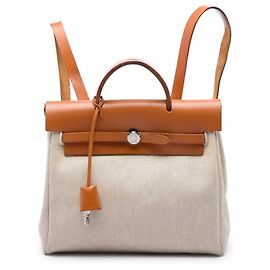 Zaino Hermès Toile Herbag PM Beige