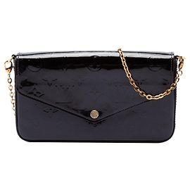 Borsa a tracolla Pochette Felicie Louis Vuitton Monogram Vernis Viola