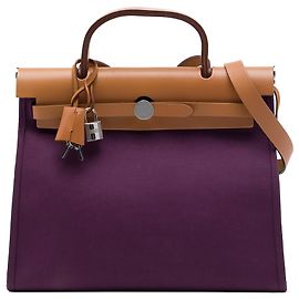 Hermès Toile Herbag Zip 31 Satchel lila
