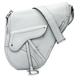 Autre Marque Borsa Saddle Dior in pelle bianca
