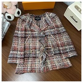 Chanel Multicolor Color-Block Tweed Jacket