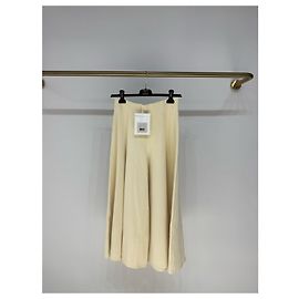 Calças wide leg de viscose amarelas The Row