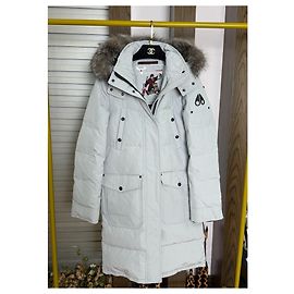 Moose Knuckles Daunenjacke Silber mit abnehmbarer Kapuze