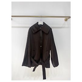 Cappotto Hermès in cashmere e alpaca marrone Taglia 38