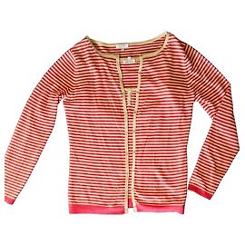 Set Cardigan e Canottiera in Cotone e Cashmere a Righe Eric Bompard