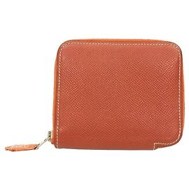 Hermès Cartera bi-fold Hermes Azap Compact en Terracotta