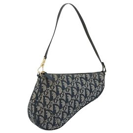 Christian Dior Vintage Saddle Diorissimo Canvas Mini