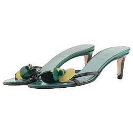 Miu Miu SS03 Foresta Pailletten-Sandalen Mules mit Kitten Heels