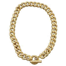 Christian Dior Vintage Gold-Plated Curb Chain Choker