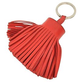 Hermès Porta-chaves Hermes Carmen em couro vermelho