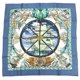 Hermès Pañuelo de seda HERMES - Carre 90 "VIVE LE VENT"