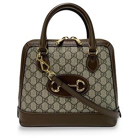 Gucci Horsebit 1955 GG Coated Canvas with Leather Medium