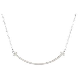 Autre Marque Collar Tiffany T Smile Small Size en oro blanco de 18K