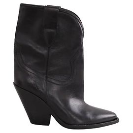 Botas Isabel Marant em couro preto tamanho 38