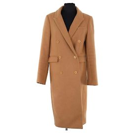 Casaco Peacoat Ba&Sh de lã camelo
