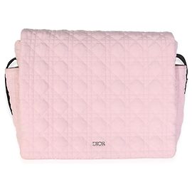 Christian Dior Wickeltasche aus technischem Cannage-Gewebe in blassrosa