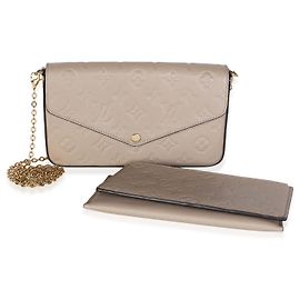 Louis Vuitton Turtledove Monogram Empreinte Felicie Pochette