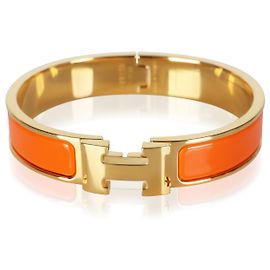 Bracelete Clic H banhado a ouro Hermès