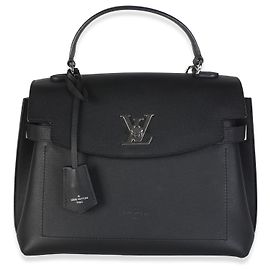 Louis Vuitton Lockme Ever MM aus schwarzem genarbtem Kalbsleder