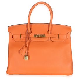 Hermès Orange Togo Birkin 35 GHW