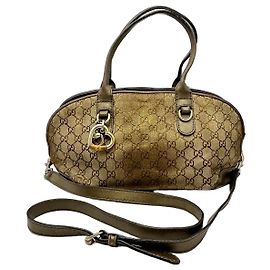 Gucci Monogram Boston Bag mit Herz-Anhänger