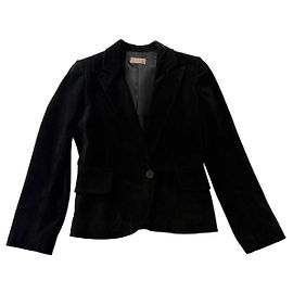 Blazer de cuero negro Alaïa